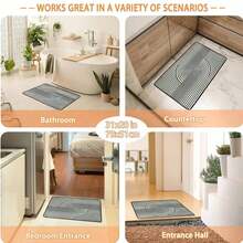 1Pc Large Light Beige-Friendly Area Rugs - Black & White High Pile Density, Soft Felt Backing, Machine Washable, No Lint Odor, 31x20 Inch & 84x60 Inch Sizes For Living Room, Bedroom, Office - 樣式 1 - 查看 11