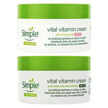 Simple Kind To Skin Face Cream Bundle - Day Cream SPF15 & Night Cream Hydrating, 50ml | Daily Protection & Night Restoration Duo For Sensitive Skin - White - View 1