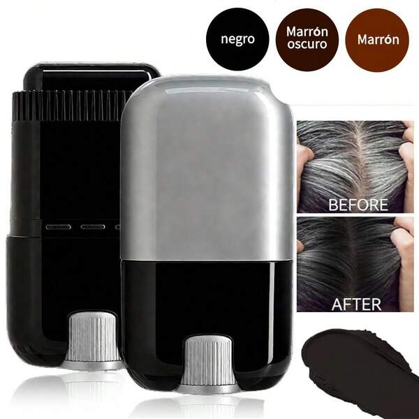 Peine de Tinte para Cabello, Tinte para el Cabello en Barra Resistente al Agua y al Sudor, Hair Color Stick, Peine Corrector para canas, Retoques Rápidos Peine para Hombres y Mujeres