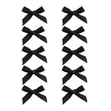 10pcs Black Bow Hair Clips, Casual Versatile Everyday Hair Accessories For Women, Cute Accessories