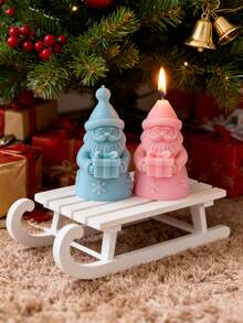 1-Piece Set Of Silicone Candle Molds For Santa Claus! DIY Christmas Handmade Aromatherapy/Expansion Stone Special, Easy To Demold And Reusable! - White - View 2
