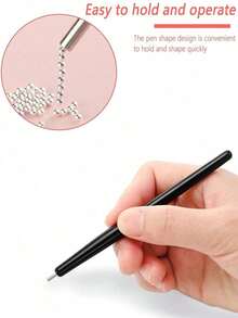 1pc Eye Nail Magnet Magnetic Pen 11cm Suction Steel Ball Magnet Pen Nail Art Tools Eye Gel Nail Polish Magnetic Stick,Nail Supplies,Nail Tools,Nail Art Tools,Back To School,Nails,Nail Tools Press On Nails - màu đen - Xem 6