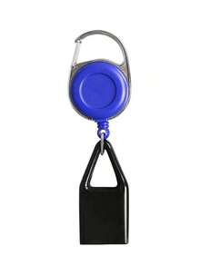 1pc Men's Creative Extendable Anti-Lost Lighters Holder Keychain, Black Retractable Clip Keyring - Black - View 6