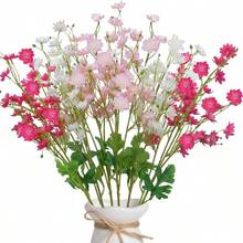 29inch 6PCs Artificial Cherry Blossom Flowers Branches Mixed Color Silk Tall Faux Flowers Indoor Bougainvillea Artificial Tall Vase Wedding Floral Arrangements Floor Decor - 2412201113 - 查看 1