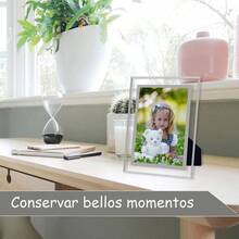 5 Piezas Marcos para Fotos de Acrlico, Marcos de Fotos de Alta Transparencia, Porta Retratos para Fotos, Pared, Escritorio, Hogar, Oficina5x7inch - 5x7 pulgadas - Ver 4