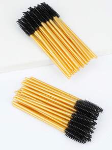 50 pezzi/confezione Spazzolino monouso in nylon, mini, portatile, colorato, per arricciare le ciglie, spazzola a spirale per sopracciglia, spazzola per ciglie, pettine per il trucco