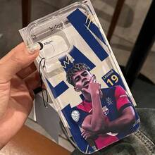 Funda de teléfono Football L-Lamine Y-Yamal compatible con iPhone 16E 16 15 14 13 12 11 Pro Max X XR XSMAX 8 7 Plus, cubierta trasera suave de TPU transparente - Mezcla de colores - Ver 5