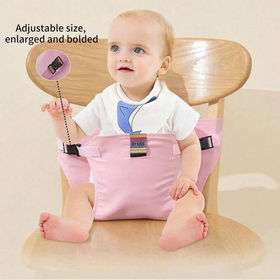 Imbracatura portatile universale per seggiolone per bambini, cinture per seggiolone da viaggio, cinghia di sicurezza per seggiolone da esterno - Rosa - Visualizzare 1