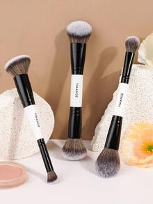 MAANGE 3/10Pcs Professional Facial Double-Ended Makeup Brush Set,With Makeup Bag,Bevel&Taper Foundation Brush Contour Brush Blush Brush Powder Brush Eyeshadow Brush Concealer Brush Highlight Brush Smudge Brush,Makeup Tools With Soft Fiber For Easy To Carrying,Set For Travel,Gift For Women&Girls