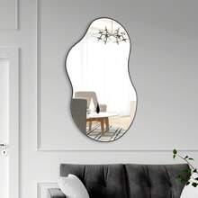 1/2pcs Irregular Wall Mirror Cloud Mirror Asymmetric Acrylic Wall Mirror, Suitable For Home Decoration, Room, Bathroom, Living Room Wall Decoration Mirror