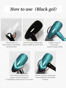 XEIJAYI 7支/套 10毫升猫眼凝胶指甲油套装，含闪粉，半永久可卸UV/LED混合凝胶指甲油，美甲凝胶套装，女士礼物 - 彩色 - 查看 11