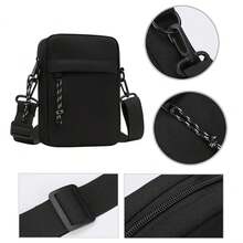 Alwy Crossbody Bag Shoulder Bag Men's Women's Anti-Theft Fanny Pack Unisex Crossbody Cell Phone And Document Holder Adjustable Strap Day To Day Trip Travel Show Festival - 黑色 - 查看 5