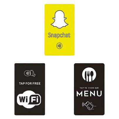 Universal NFC Review Cards Compatible With Iphone/Android Tap URL Writing Social Business Review Cards