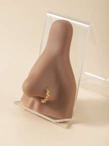 Đồng Khảm Đá Cubic Zirconia Mũi Nhẫn Bông Dành Cho Nữ Cần Đục Lỗ - Vàng - Xem 9