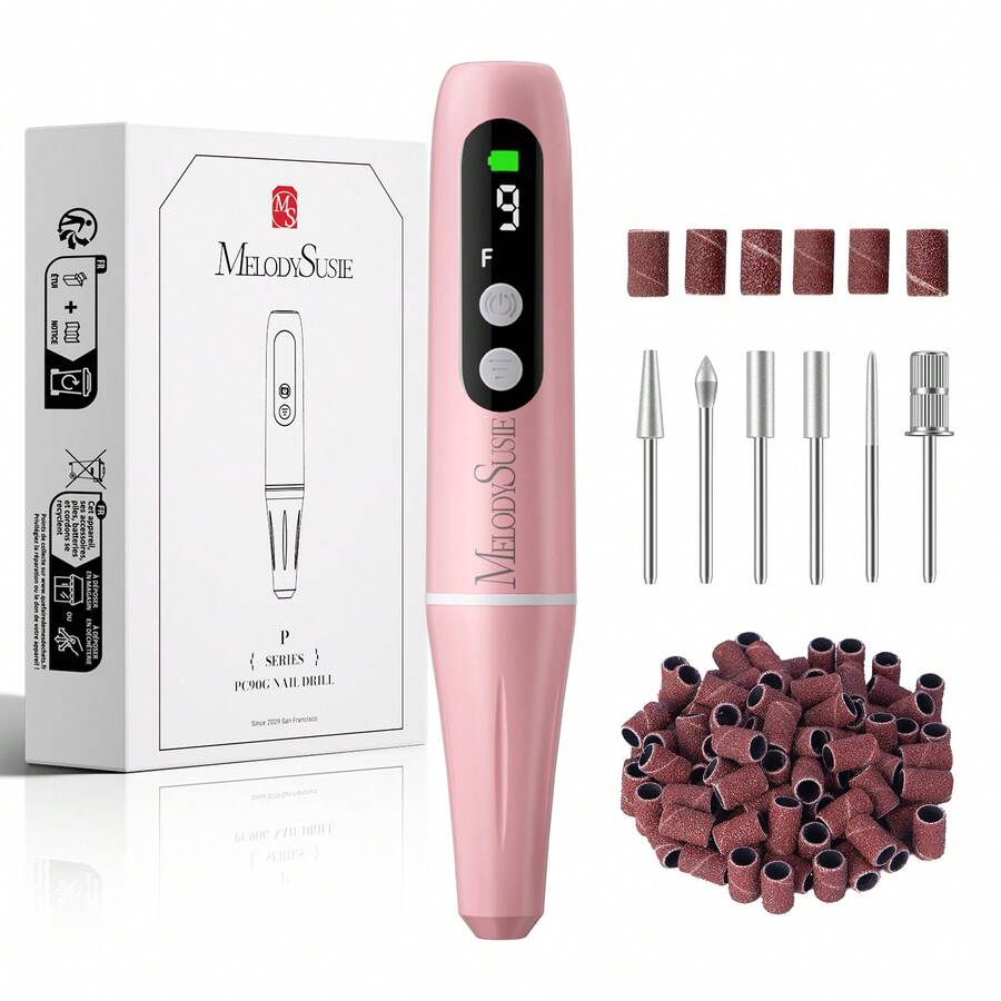 PC90G Cheap 20000RPM Portable Rechargeable Nail Drill For Nail Designs,Christmas Gifts - 粉色 - 查看 1