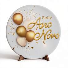 Decorative Panel And Cylinder Covers For Happy New Year Theme Parties With Elastic - 50x50 New Year Table Panel 024 - View 3