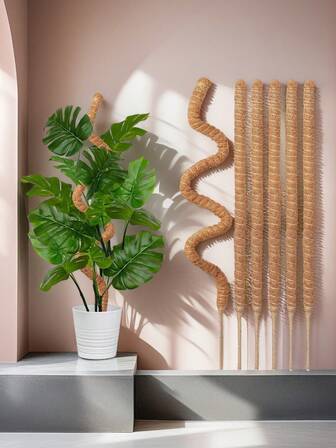 1개 몬스테라 크리퍼 등반 실내 식물 확장 지원 프레임용 인공 이끼 폴