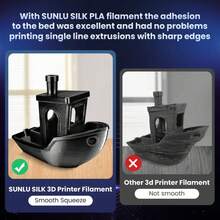 SUNLU 5KG Pla Plus Silk 3D Filament 1.75mm Shiny Silk Texture High Toughness 3D Printing Filaments 3D Printer Fast Shipping - 5公斤絲綢黑 - 查看 7