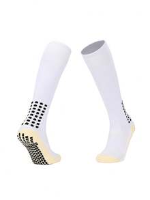 1 Pair Anti-Slip Dot Grip Soccer Socks For Teens & Kids, Girls Over-The-Knee Long Tube Socks, Boys Thick Terry Cushion Training Sports Socks, Suitable For 11-18 Years Old Boys And Girls Outdoor Sports - Multicolor - View 19