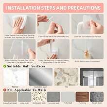 4Pcs No-Drill Wall Hat Organizer – Adhesive Baseball Cap Racks, Space-Saving Wall Hooks For Hats, Accessories & More (Black, Easy Installation) - Black 4pcs - View 5