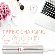 Electric Eyebrow Trimmer,Rechargeable 2 In 1 Facial Hair Trimmer,Portable Lady Shaver Razor For Lip,Facial Body Hair Removal Tool Daily,Mother's Day Gift - White - View 7