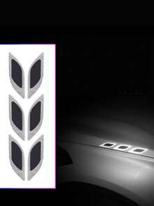 6 piezas de tiras decorativas reflectantes anti-colisión para automóviles que se pueden adherir a los guardabarros, puertas y parachoques. Se pueden identificar claramente por la noche y son accesorios de para automóviles.