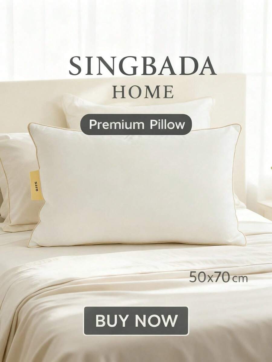 100% Micro Polyester Throw Pillow – 50*70cm – 500g – Made In Turkey – Ultra Soft & Durable - White - View 1