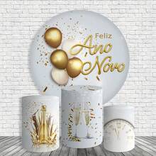 Decorative Panel And Cylinder Covers For Happy New Year Theme Parties With Elastic - Complete New Year Kit 024 - View 3