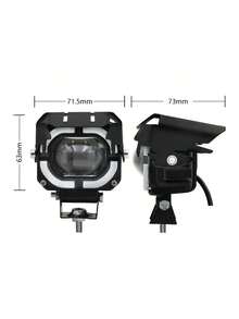 2 Pieces 80W LED Auxiliary Headlight With Daytime Running Light And Three Lighting Modes, Suitable For Cars And Motorcycles - Black - View 6