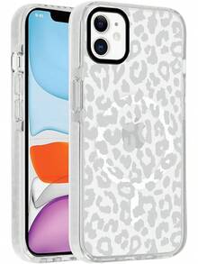 Cute Cheetah Print Phone Case For IPhone 15 Magnetic Case 6.1", Compatible With MagSafe, Clear Luxury Cool Coquette Leopard Pattern Design Cover Shockproof Soft TPU Funda For Girls Wom M2025.1apple007 - Họa tiết báo gêpa xám - Xem 2
