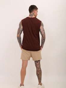 MEN'S SHORTS/PLAIN SHORTS/BASIC SHORTS/MEN'S BERMUDA SHORTS - Màu be - Xem 4