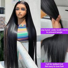 Glueless Wigs Human Hair Wear And Go Straight Lace Front Wig 13x4 HD Transparent Pre Cut Lace Frontal Wigs For Women 200%