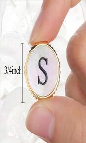Tuxedo Button Covers For Mens Dress Shirts, Initial Tux Button Cover Cufflinks Personality Mother Of Pearl Cuff Links On Birthday Wedding Bussiness - ColorM - 查看 4