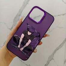 Funda de teléfono moderna y elegante para iPhone 17, 16, 15, 14, 13, 12, 11 Pro Max, X, XR, XSMAX, con un diseño de lucha de transformación del popular anime K-Kaiju No.8, con una carcasa dura plateada colorida que es resistente a la suciedad. - Negro - Ver 6