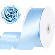 Blue Ribbon 1 1/2 Inch 60 Yards Double Faced   Blue Satin Ribbons For  Bridal Shower Flower Bouquet Leis Gift Wrapping Wedding Party Bows Crafts,23939278 - 藍色 - 查看 1