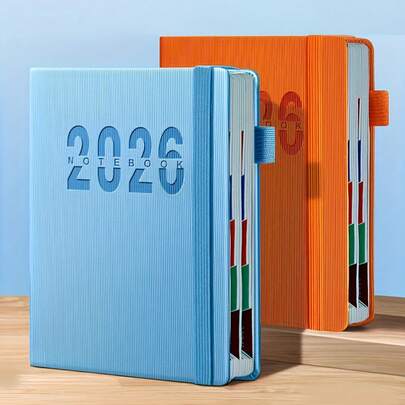 2026 New Daily Planner Notebook: Self-Discipline, Time Management, Schedule Organization, Efficiency Improvement Tool, Adult Office/Study Organizer, Visualized Planning, Durable Material, Goal Tracking, Ideal Christmas Gift For Busy People. Applicable Scenarios: Work Plan, Study Plan, Life Arrangement, School, Office, Home