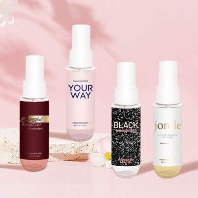 1/4pcs 40ml High-Quality Flameless Aromatherapy Gift Box, Limited Edition Women's Fragrance Spray Gift Box, Brand Same Fragrance, Premium Spices, Master Blend, Four Scents For You To Choose From, Suitable For Any Scene To Remove Odors And Enhance Fragrance, Long-Lasting Air Freshener, An Excellent Product To Enhance Texture, Exquisite Gift Box Design Is An Excellent Choice For Giving As A Gift