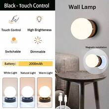 1pc Remoto Control Rechargeable Table Lamp, Magnetic Wall Lamp, Photo Wall Atmosphere Shooting Light,No Wiring, No Punching, No Installation, Wireless Home Background Wall Mural Light, Smart Led Wall Light, Reading Studying Camping Dining Bedroom Night Lihgt - Multi-color light - View 20