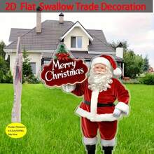 大型圣诞老人亚克力花园，带白胡子 - 完美的户外圣诞庭院装饰，庭院户外圣诞装饰品 - 彩色 - 查看 1