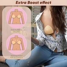 2 Pairs Double-Sided Adhesive Bra Pads, Lightweight Bra Inserts, Lift & Enhance Bust, Waterproof Sticky Bra Pads, Large Size Lift Bra Pads, Thin Pads, 1 Pair Invisible Sticky Cleavage Enhancing Bra Pads, Double-Sided Self-Adhesive Cleavage Pads, Washable & Reusable, Suitable For Swimwear, SPA Wear, Wedding Dresses, Camisoles - Multicolor - View 9