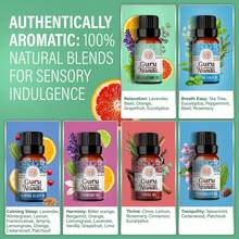 GuruNanda Aromatherapy Essential Oils (6-Pack, 10mL Each) – Blended Scents For Diffusers, 100% Pure & Natural - 預設 - 查看 3