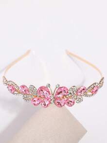 1 pieza Diadema de corona de princesa estilo europeo y americano con cristales, accesorio de pelo elegante y lujoso para cumpleaños, regalos para damas de honor, artículos de boda, apariencia de fiesta, coronas, tiara