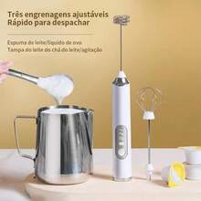 Mini Electric Egg Beater Mixer Whisk For Egg Whites Milk Coffee Egg Whites, For Home Kitchen - 白色 - 查看 3