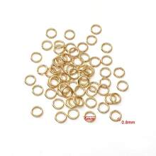 60pcs 4-10mm Stainless Steel Open Jump Rings, Gold Color, Suitable For DIY Jewelry Making, Necklaces, Bracelets, Small Business Supplies - Durable, Easy To Use, Versatile, Long-Lasting - Golden - View 6