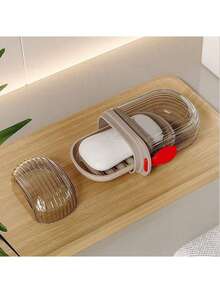 2 Stück Reise Seifenbox mit Deckel, wasserdichte tragbare Seifenbox mit abnehmbarer Ablage, geeignet für Reisen, Geschäftsreisen, Wohnheim, Airbnb, Zuhause, Badezimmer Dekoration/Seifenhalter