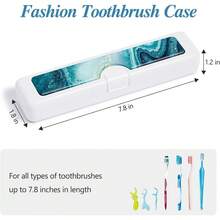 Estuche de viaje para cepillo de dientes - Patrón, soporte y cubiertas para cepillos de dientes, incluye estuche para rascador de lengua - 2 piezas - 6 - Ver 2