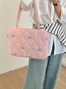 Schöne Laptop-Tasche mit Schleifenstickerei, 13/14 Zoll, 15/15,6 Zoll, Schulter-Laptop-Innentasche, Laptop-Hülle, Laptop-Cover für Frauen und Männer, Reiseaccessoires - Verschiedenfarbig - Übersicht 8