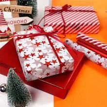 1 Roll 43*300cm Red Series Wrapping Paper, Christmas Gift Wrapping Paper, Valentine's Day Birthday Gift Wrapping Paper, Large Size Gift Wrap - Multicolor - View 2