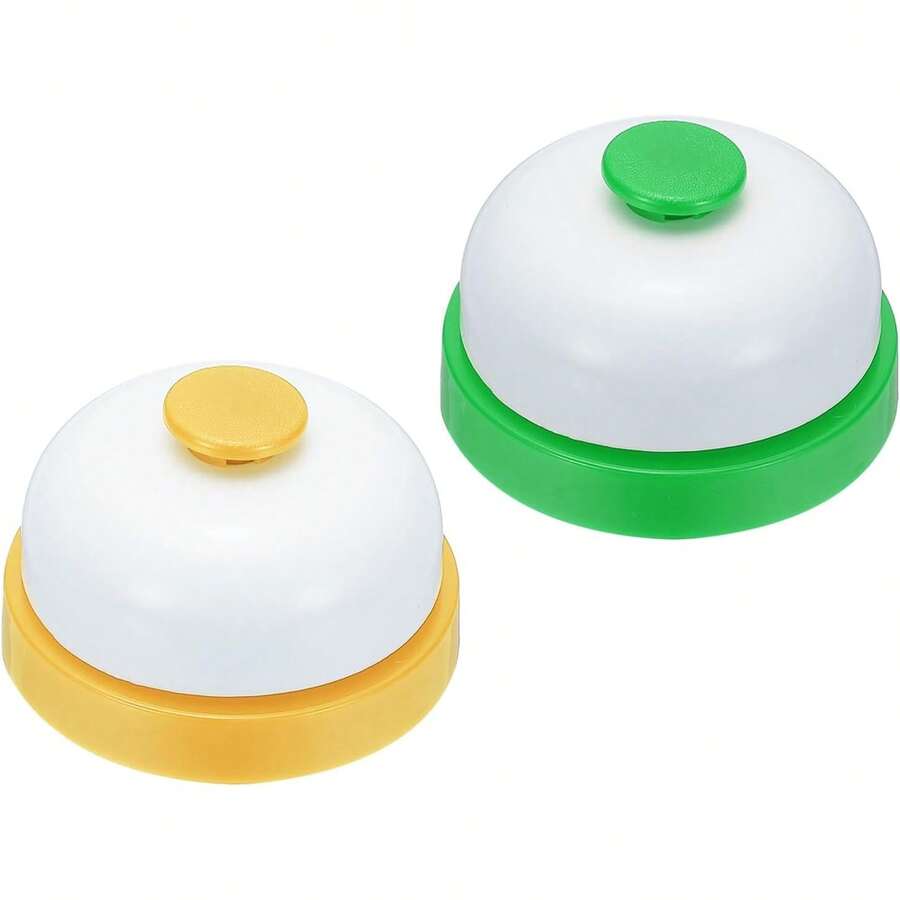 PATIKIL Call Bell, 2.83 Inch Small Desk Service Ring Bell Buzzers For Front Desk Retion Counter Dinner Bar Hotel Classroom Game, Yellow Green, 1 Pack