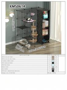 Indoor Cat Cage Home Cat Villa Cat House Rabbit Cage With Partial Storage Layer Small Dog Cage Dog Game Fence Cat Fence - Multicolor - View 18